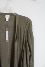 NEW Chico's Olive Green Duster Cardigan | 3 (XL)
