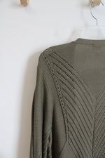 NEW Chico's Olive Green Duster Cardigan | 3 (XL)