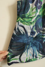 NEW Ann Taylor Blue & Green Cotton Floral Tank Top | 12P