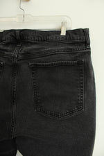 Old Navy High Rise OG Straight Black Jeans | 18