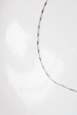 14K White Gold Rectangle Link Chain 18" Chain Necklace