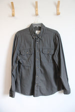 Lucky Brand Gray Cotton Button Down Shirt | XL