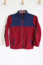 Carter's Red Blue Fleece Zip Up Jacket | 10