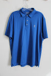 Izod Golf Stretch Blue Polo Shirt | L
