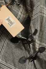 NEW Altare Gray Plaid Flannel Poncho | OSFM
