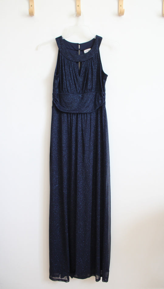 Sweet Storm Navy Glitter Formal Maxi Dress | Youth L
