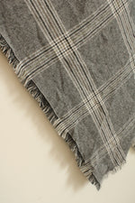 NEW Altare Gray Plaid Flannel Poncho | OSFM