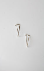 Sterling Silver Kidney Shaped Oblong Hoop Earrings