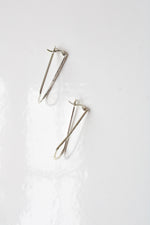 Sterling Silver Kidney Shaped Oblong Hoop Earrings