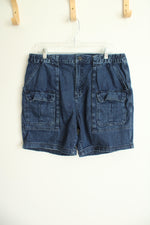 Croft & Barrow Elastic Waist Denim Cargo Shorts | 36