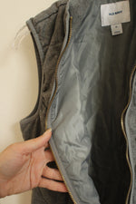 Old Navy Gray Quilted Puffer Vest | XS