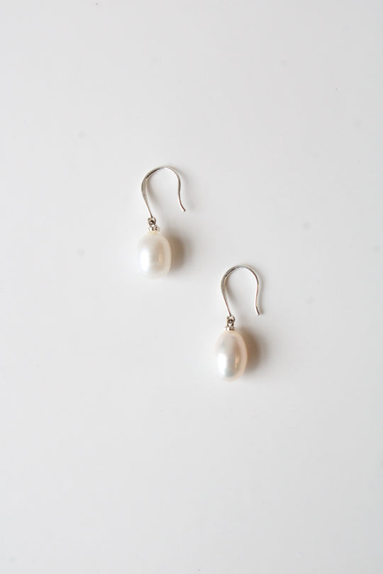 Freshwater Ivory Genuine Pearl Dangle Earrings