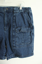 Croft & Barrow Elastic Waist Denim Cargo Shorts | 36