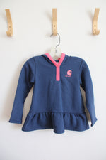 NEW Carhartt Blue & Pink Fleece Lined Hooded Pullover | 2T