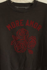 NEW American Eagle Gray & Red More Amor Crew Sweatshirt | XS