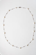 Genuine Pearl Sterling Silver Chain 22" Necklace