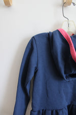 NEW Carhartt Blue & Pink Fleece Lined Hooded Pullover | 2T