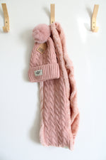 NEW Ugg Sweater Weather Pink Hat & Scarf