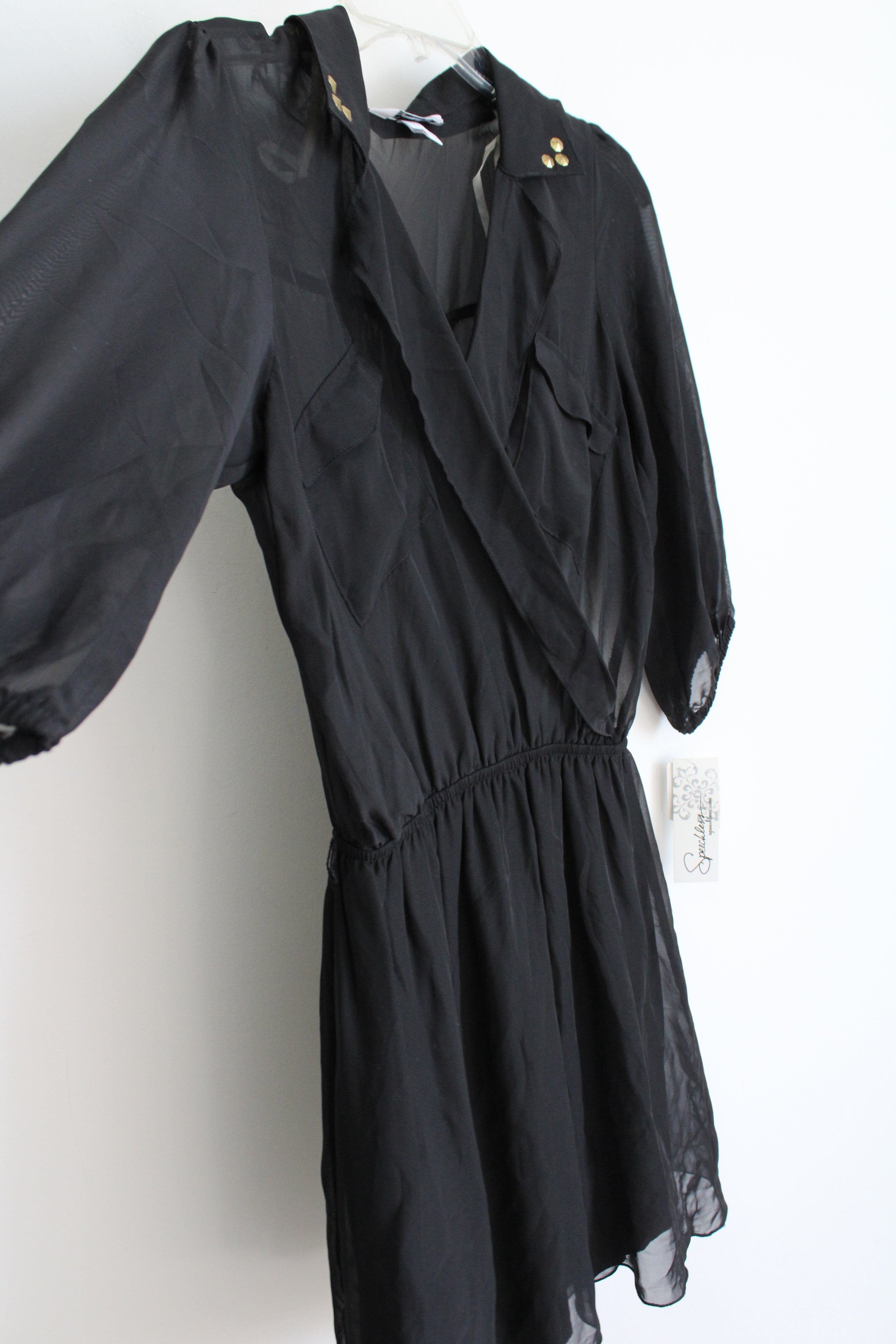NEW Speechless Black Chiffon Dress | M