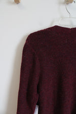 NEW Croft & Barrow Maroon Cable Knit Cardigan | XL Petite