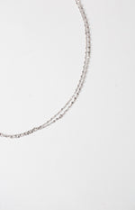 Sterling Silver Double Layer 15" Chain Necklace
