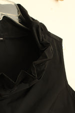 Sun Kim Black Wired Boxy Neck Tank | M