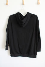 Cider Iconic Mess Black Graphic Oversized Hoodie | XS