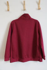 NEW The Sweatshirt Project Maroon Ribbed Cowl Neck Sweatshirt | XL
