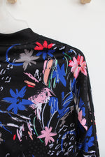 Adidas Multi-Colored Black Track Jacket | Youth XL (16)