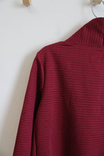 NEW The Sweatshirt Project Maroon Ribbed Cowl Neck Sweatshirt | XL