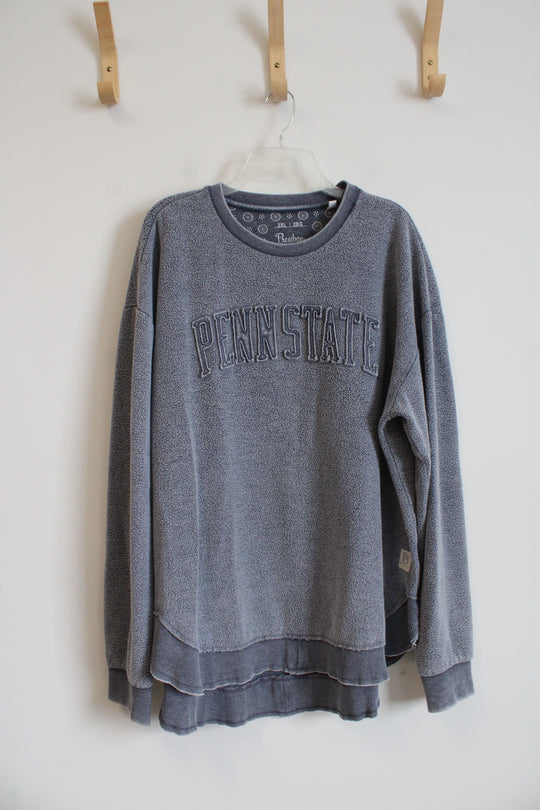 Pressbox Gray Blue Penn State Sweatshirt | 2XL