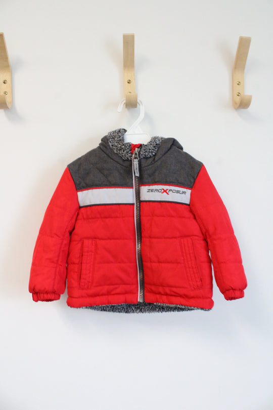ZeroXposur Red & Gray Winter Coat | 12 MO