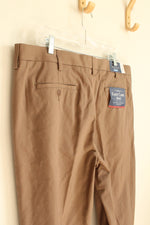 NEW Croft and Barrow Dark Tan Dress Pants | 38x36