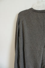 Burberrys V-neck Gray Flecked Tan Sweater | XL