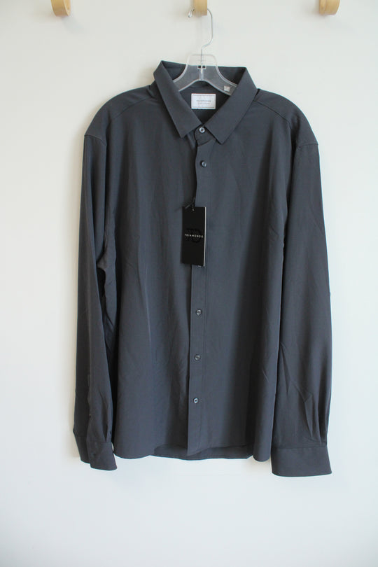 NEW 7 Diamonds Charcoal Gray 4 Way Stretch Shirt | XXL