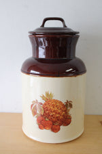 McCoy 254 USA Ceramic Fruit Print Cannister | 12.5"