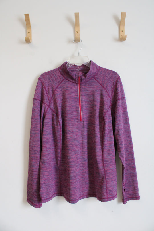 Talbots Purple 1/4 Zip Athletic Jacket | 2X