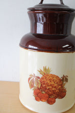 McCoy 254 USA Ceramic Fruit Print Cannister | 12.5"