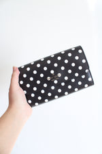 Kate Spade Cheers Black & White Polka Dot Phone Wallet