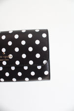 Kate Spade Cheers Black & White Polka Dot Phone Wallet