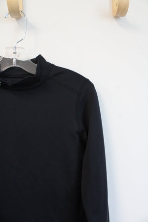 Under Armour Black Lined Long Sleeved Mock Neck Shirt | Youth M
