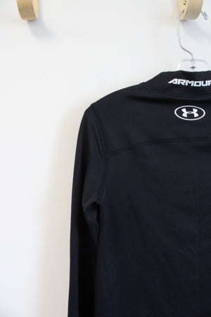 Under Armour Black Lined Long Sleeved Mock Neck Shirt | Youth M