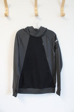 Nike Dri-Fit Black & Gray Hoodie | Youth M