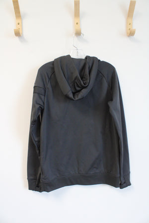 Nike Dri-Fit Black & Gray Hoodie | Youth M