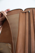 Coach Brown Leather Large Ticket/Card Holder Wallet