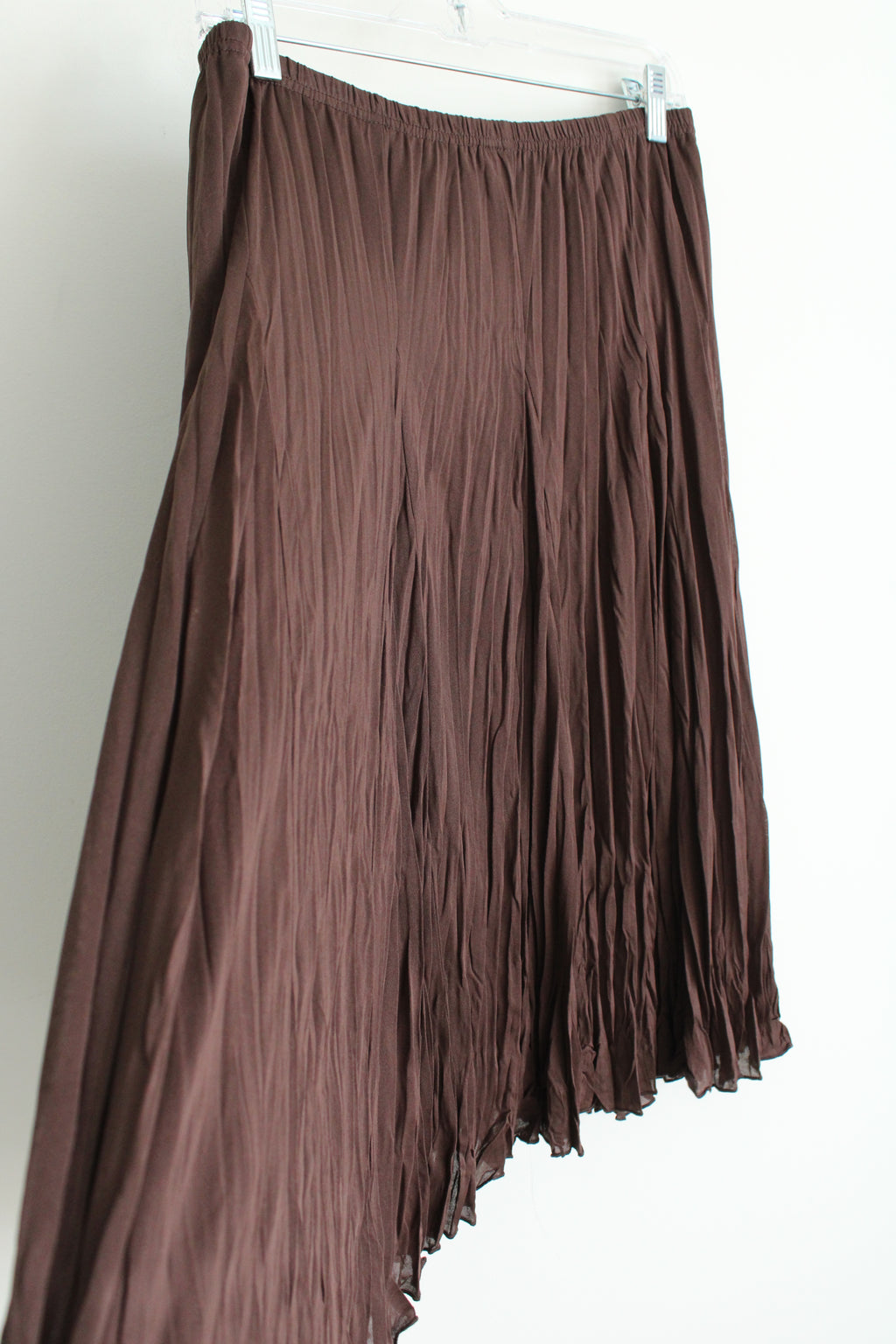 Larry Levine Brown Pleated Skirt | S