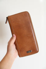 Coach Brown Leather Large Ticket/Card Holder Wallet