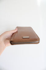Coach Brown Leather Large Ticket/Card Holder Wallet