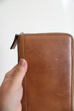 Coach Brown Leather Large Ticket/Card Holder Wallet