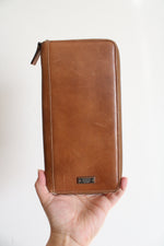 Coach Brown Leather Large Ticket/Card Holder Wallet